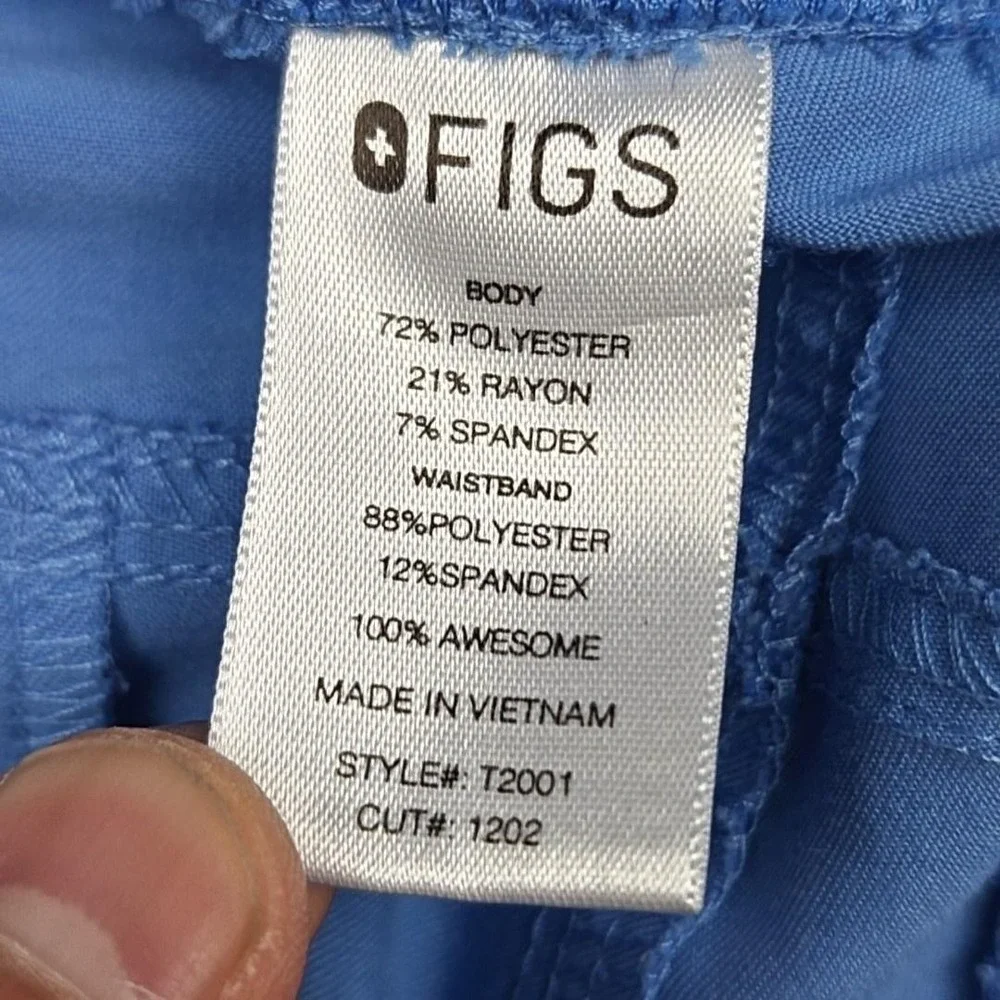 FIGS Pants Mens Medium Blue Technical Collection Cargo Scrub Stretch Workwear